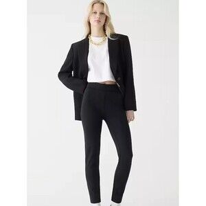 J Crew Any Day Pants Womens Tall Size Small Pixie Pant Stretch Ponte Black Slim